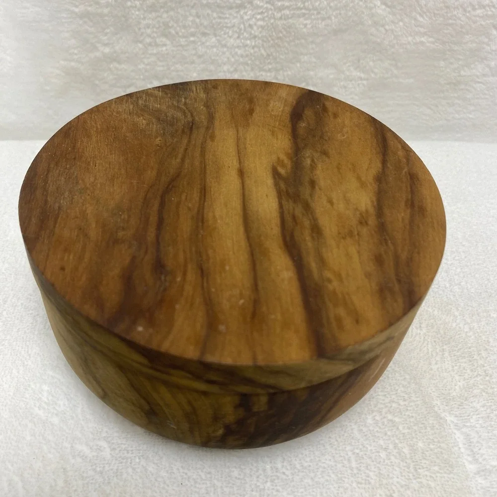 Chefs Wooden Round Salt‎ & Pepper Cellar